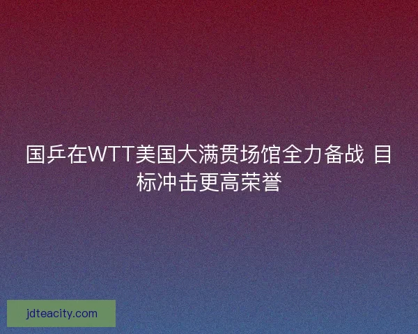 国乒在WTT美国大满贯场馆全力备战 目标冲击更高荣誉